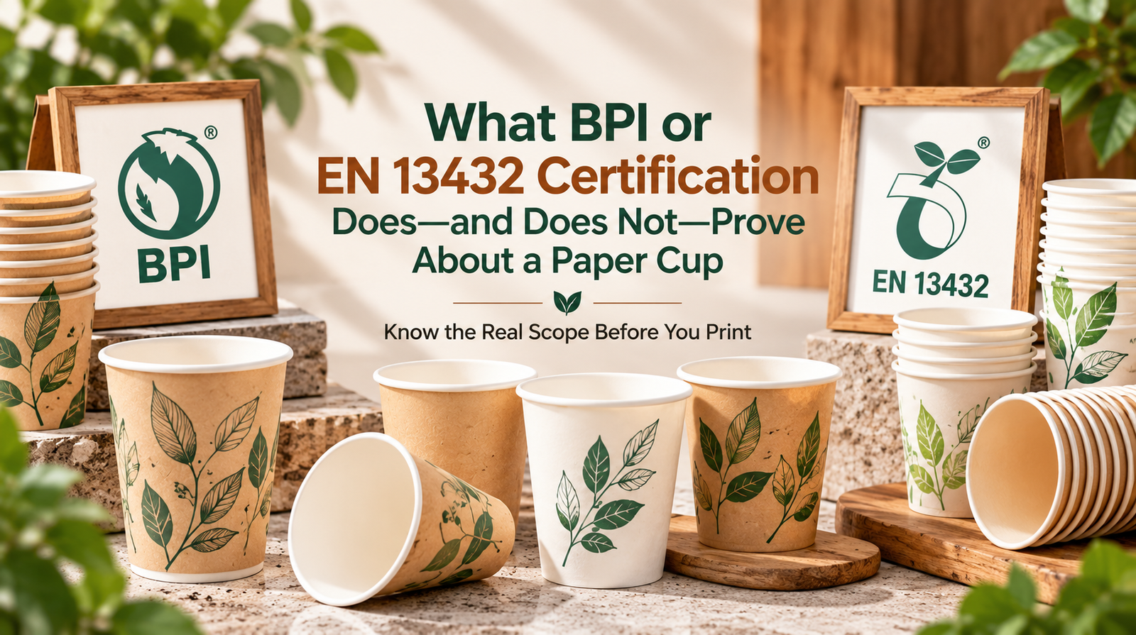 BPI and EN 13432 certification scope for compostable paper cups feature image