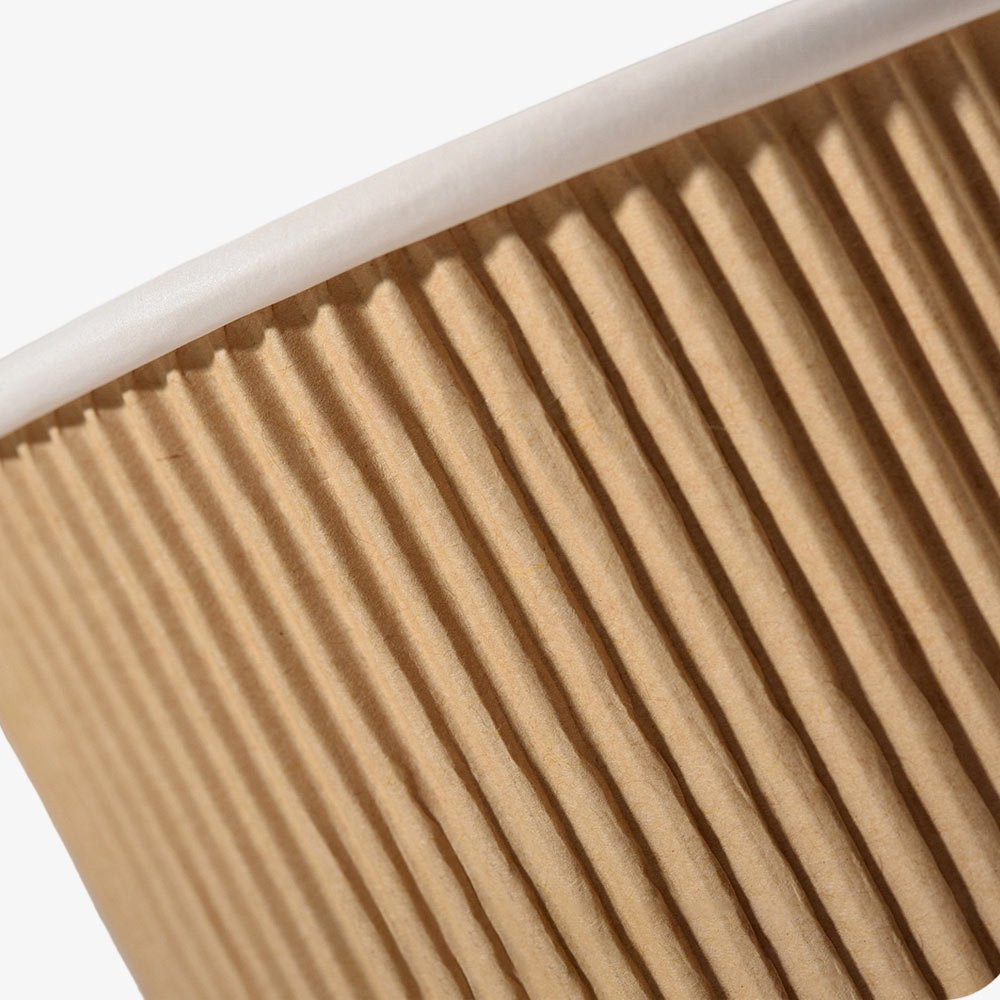 corrugated paper bowl wall detail