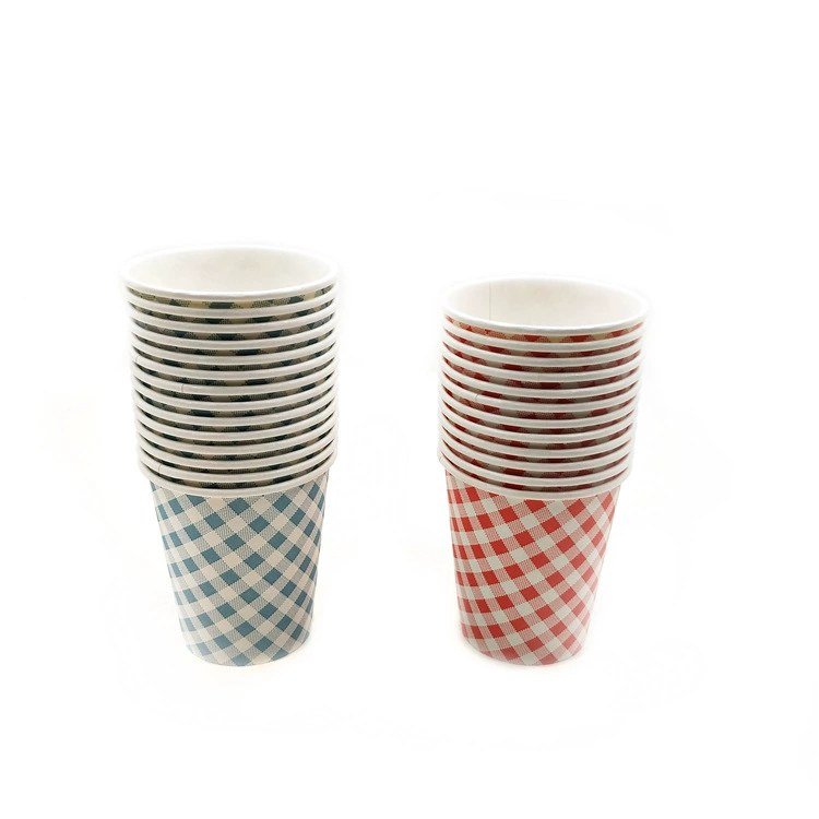 Red and blue custom 9 oz advertising paper cups color options