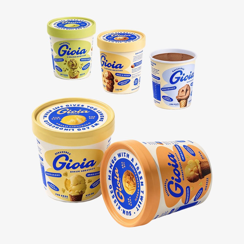 custom printed ice cream pint cups with lids