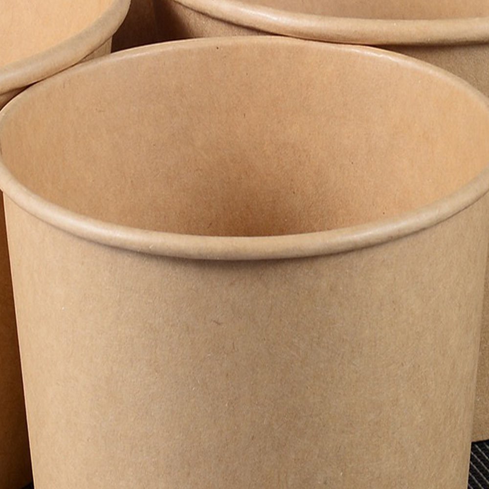 kraft paper bowls stacked