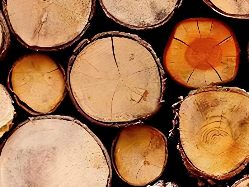 natural wood logs texture background