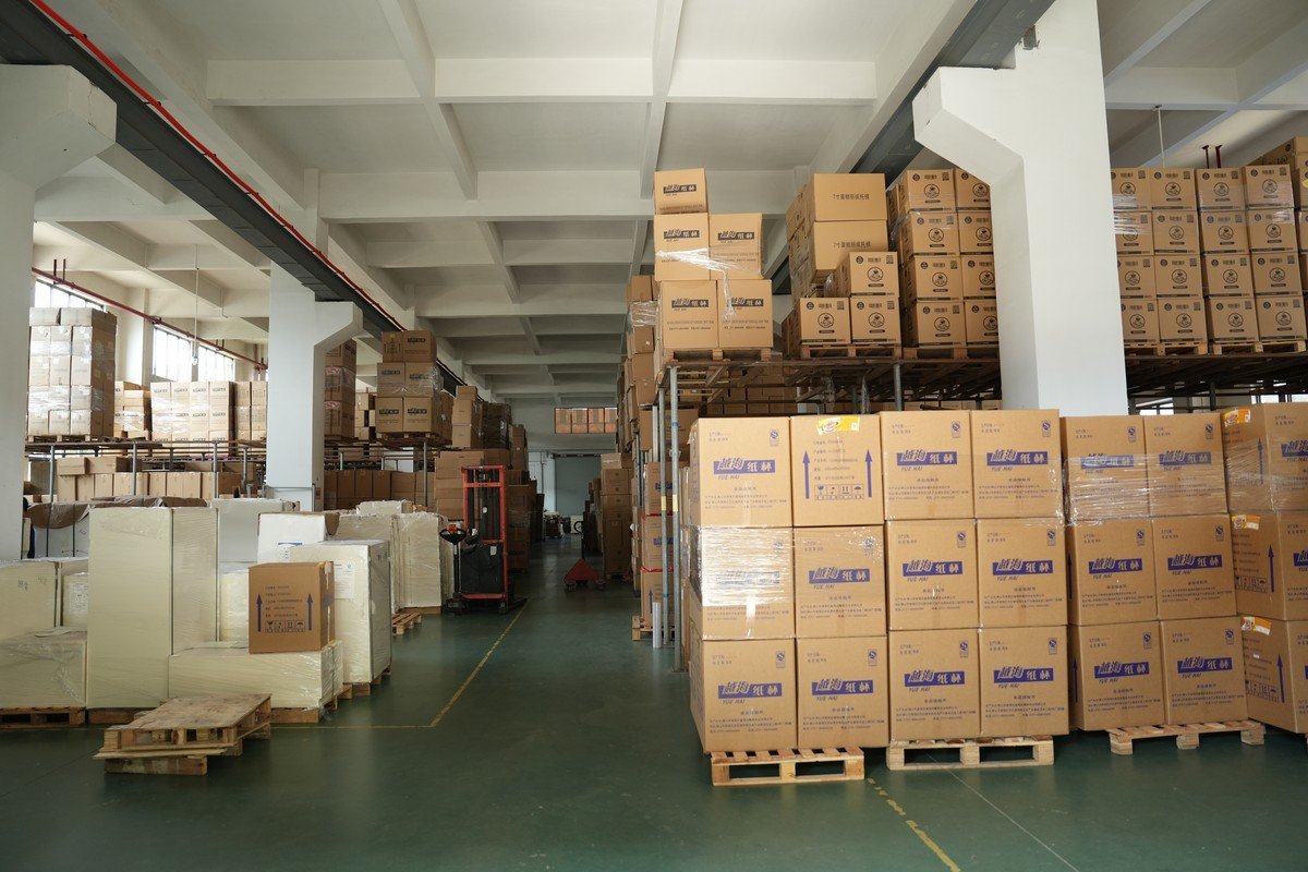 palletized cartons warehouse