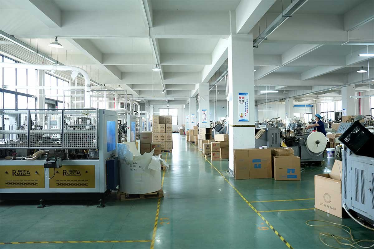 paper cup factory aisle