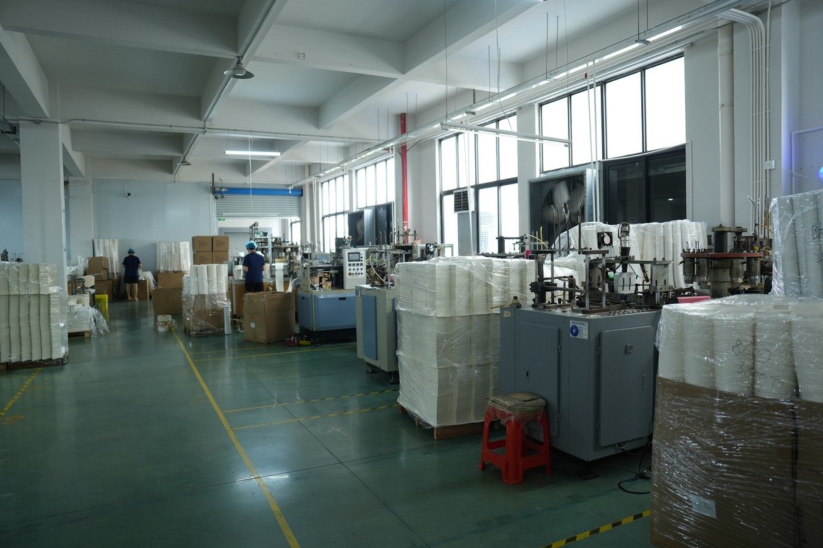 paper cup factory aisle