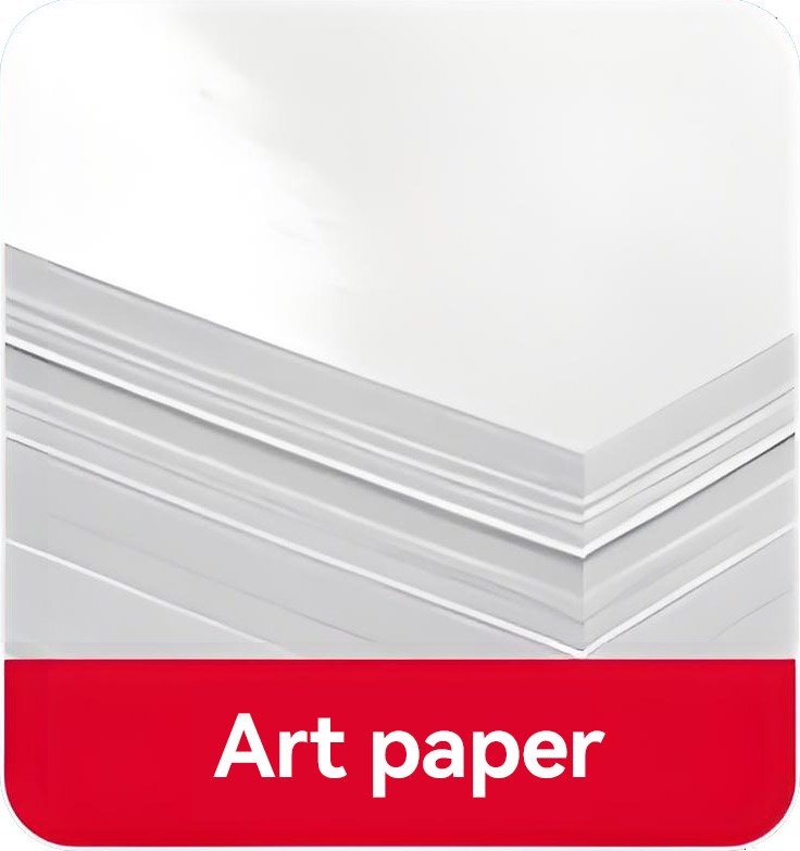 Art paper (coated paper) material for chocolate packaging boxes