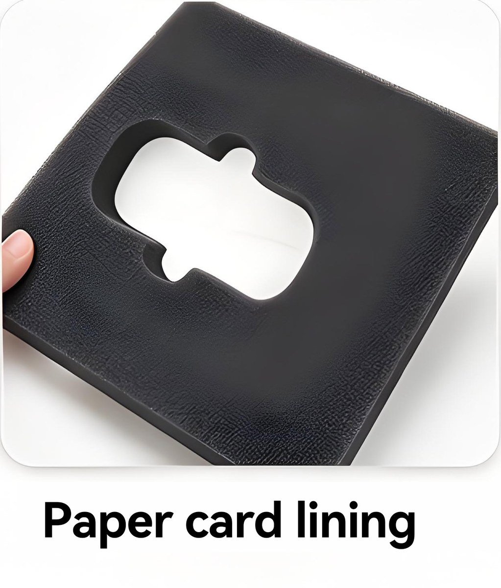 Die-cut black paper card lining for chocolate boxes
