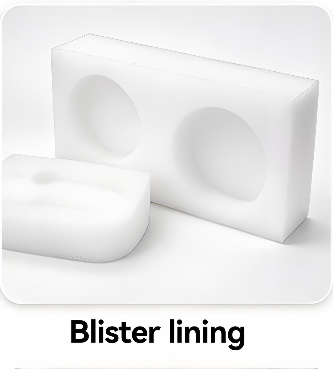 Blister lining tray that holds chocolates securely in place