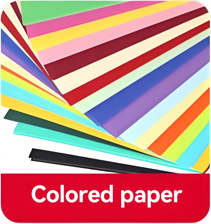 Colored paper materials for custom chocolate packaging