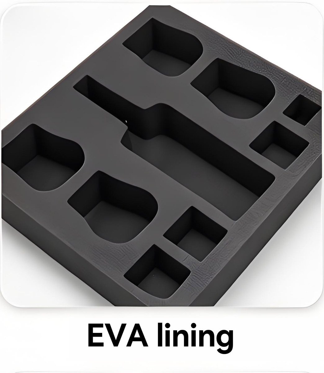 Black die-cut EVA foam lining for premium chocolate boxes