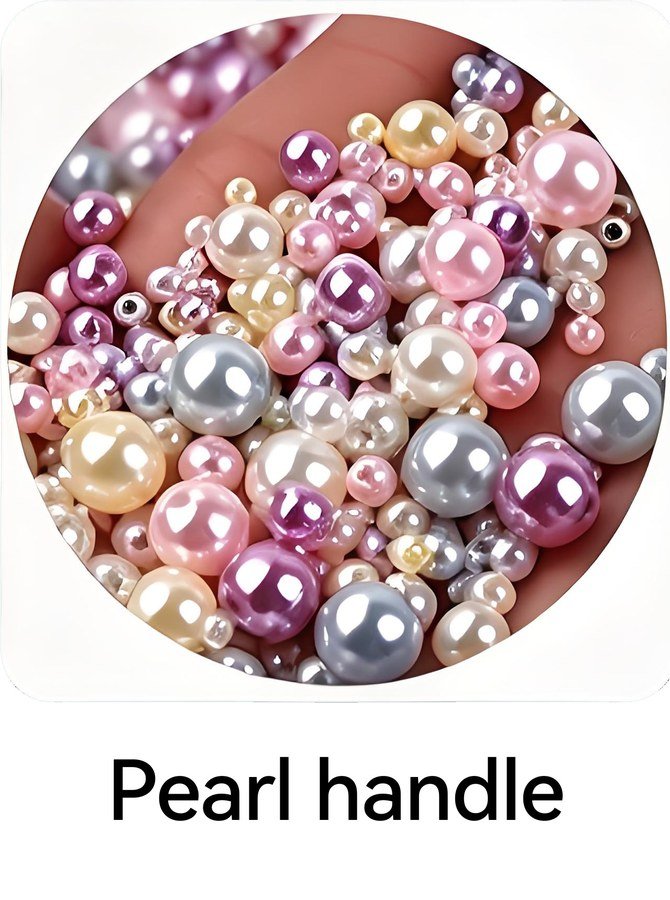 Pearl bead handle detail on a luxury chocolate packaging box