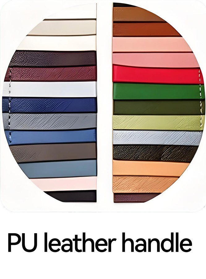 PU leather handle swatches in multiple colors for chocolate boxes