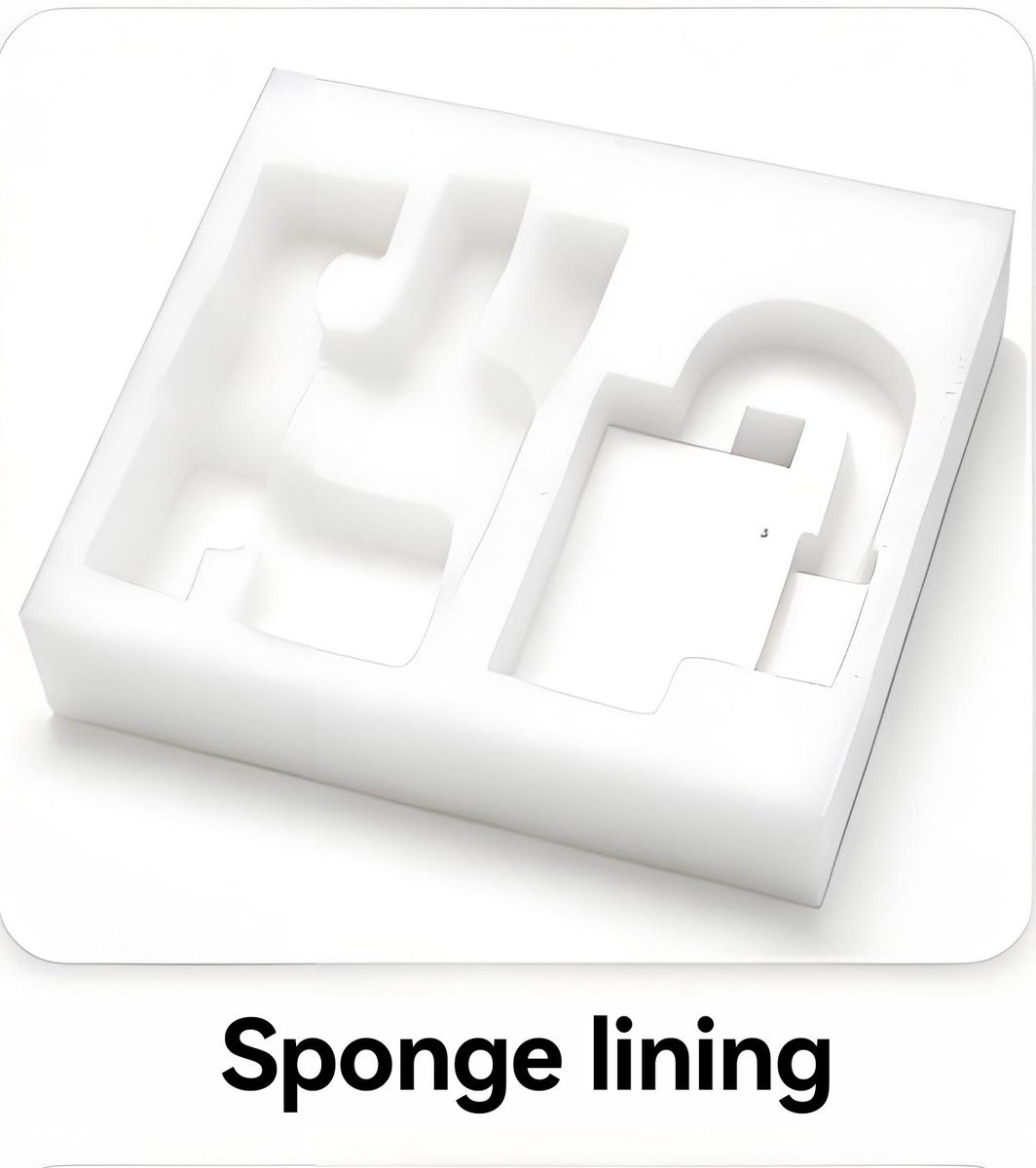 White sponge lining that protects delicate chocolates